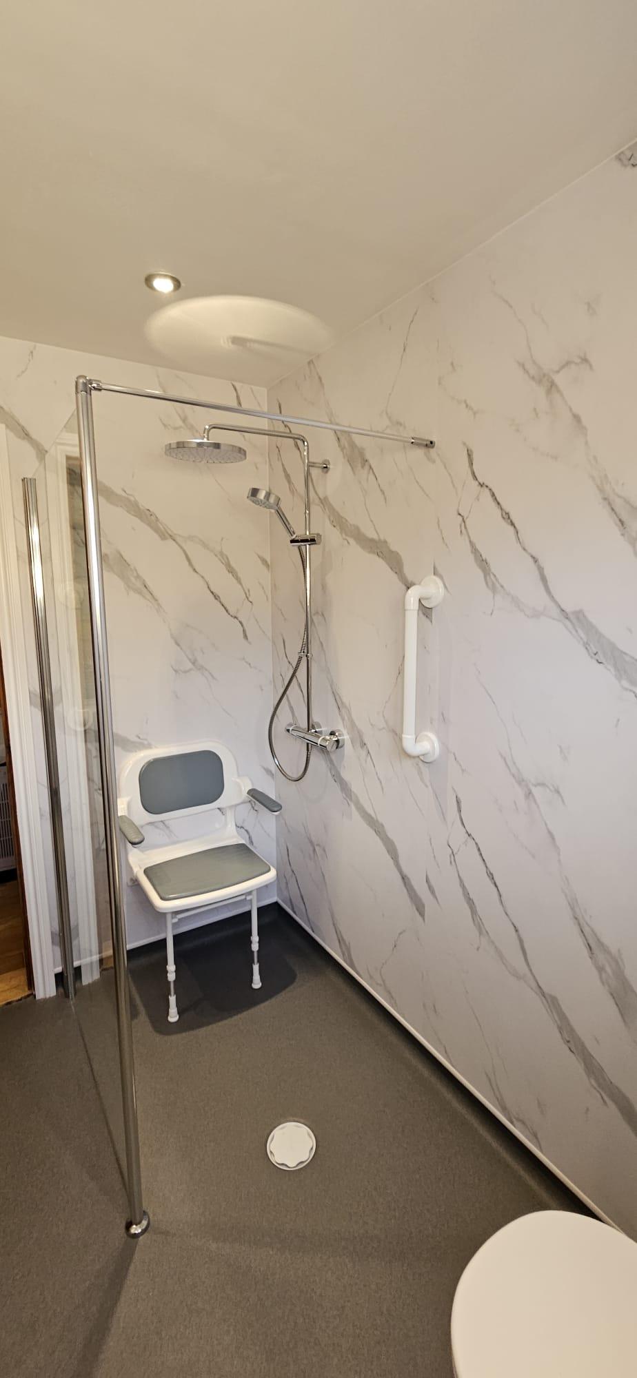 The Assisted Shower Suite — Disabled Adaptations project in Cornwall